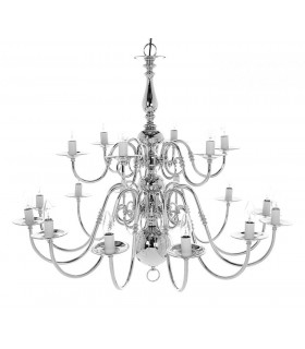 Beveren Brass 12 Arm Chandelier