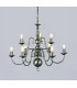 Flemish Pewter 9 Arm Chandelier