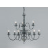 Flemish Gun Metal 9 Arm Chandelier