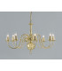 Flemish Polished Brass 8 Arm Chandelier