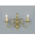 Flemish Polished Brass Candle Wall Lamp