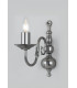 Flemish Pewter Candle Wall Lamp