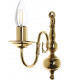 Flemish 1 Light Polished Brass Candle Wall Lamp
