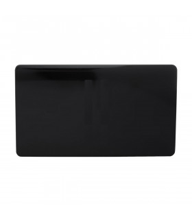 Artistic Modern Double Blanking Plate Gloss Black Finish BRITISH MADE (25mm Back Box Not Included)-1