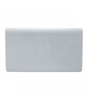 Artistic Modern Double Blanking Plate Silver Finish-1