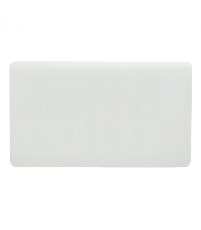 Artistic Modern Double Blanking Plate Gloss White Finish-1