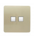 Artistic Modern Twin PC Ethernet Cat 5&6 Data Outlet Champagne Gold Finish-1