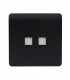 Artistic Modern Twin PC Ethernet Cat 5&6 Data Outlet Matt Black Finish-1