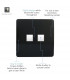 Artistic Modern Twin RJ11 Telephone Gloss Black Finish-3