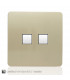 Artistic Modern Twin RJ11 Telephone Champagne Gold Finish-4