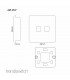 Artistic Modern Twin RJ11 Telephone Matt Black Finish-2