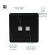Artistic Modern Twin RJ11 Telephone Matt Black Finish-3