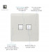 Artistic Modern Twin RJ11 Telephone Gloss White Finish-3