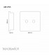 Artistic Modern Twin TV Co-Axial Outlet Gloss Black Finish-2