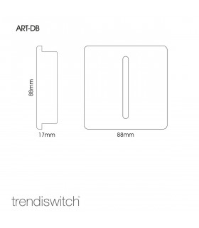 Artistic Modern 1 Gang Doorbell Matt Black Finish-2