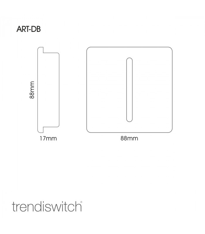 Artistic Modern 1 Gang Doorbell Matt Black Finish-2