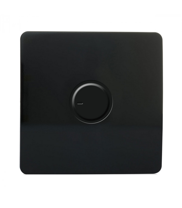 * Artistic Modern 1 Gang 1 Way Dimmer Switch 200W (NOT LED) Gloss Black Finish-1