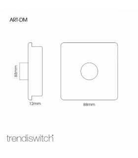 * Artistic Modern 1 Gang 1 Way Dimmer Switch 200W (NOT LED) Champagne Gold Finish-2