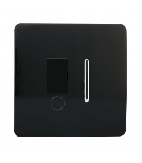 Artistic Modern Switch Fused Spur 13A With Flex Outlet Gloss Black Finish-1