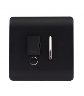 Artistic Modern Switch Fused Spur 13A With Flex Outlet Matt Black Finish-1