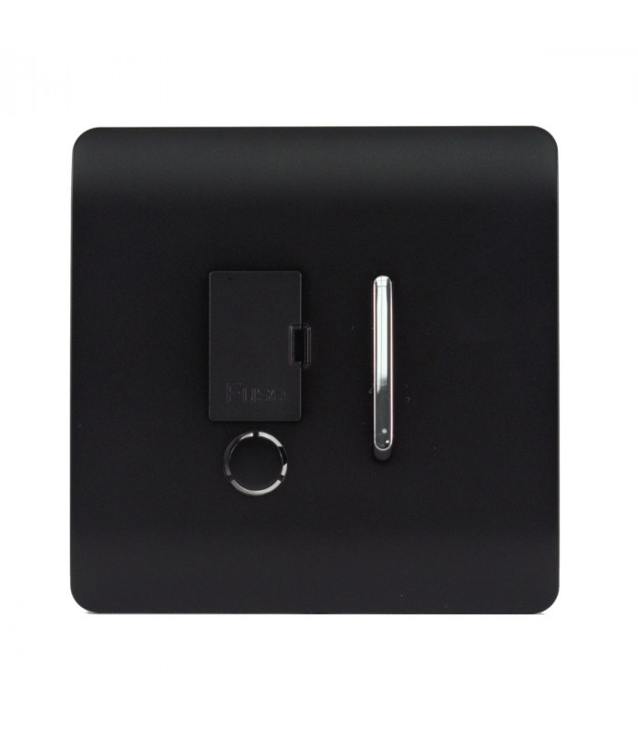 Artistic Modern Switch Fused Spur 13A With Flex Outlet Matt Black Finish-1