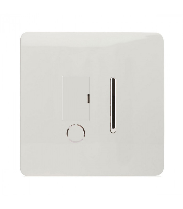 Artistic Modern Switch Fused Spur 13A With Flex Outlet Gloss White Finish-1