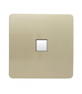 Artistic Modern Single PC Ethernet Cat 5 & 6 Data Outlet Champagne Gold Finish-1