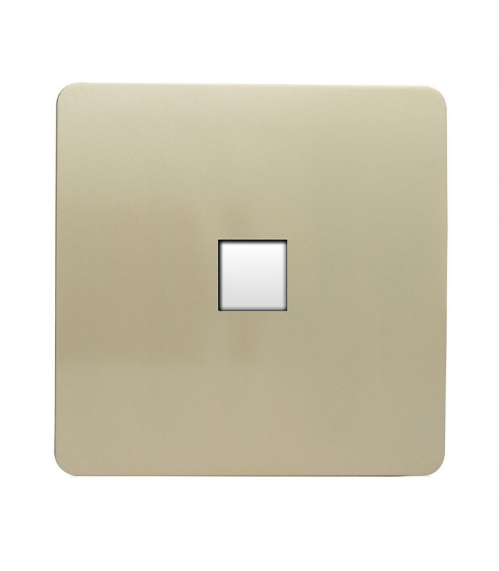 Artistic Modern Single PC Ethernet Cat 5 & 6 Data Outlet Champagne Gold Finish-1
