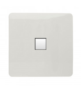 Artistic Modern Single PC Ethernet Cat 5 & 6 Data Outlet Gloss White Finish-1
