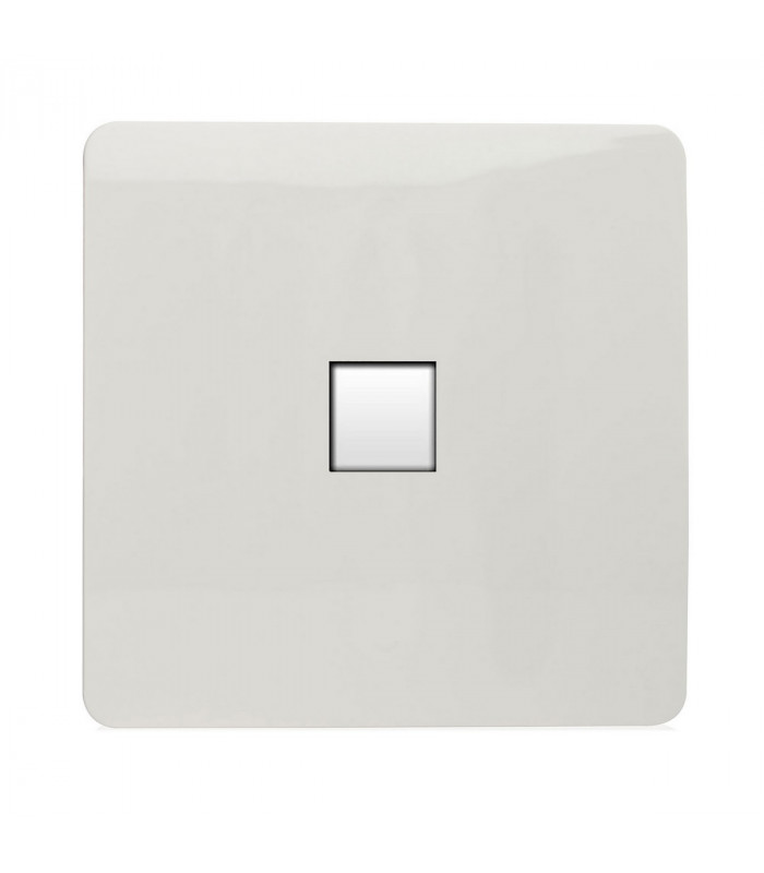 Artistic Modern Single PC Ethernet Cat 5 & 6 Data Outlet Gloss White Finish-1