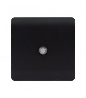 Artistic Modern F-Type Satellite 1 Gang Matt Black Finish-1