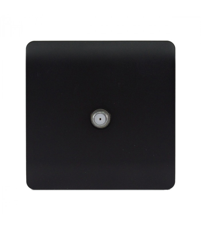 Artistic Modern F-Type Satellite 1 Gang Matt Black Finish-1