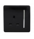 Artistic Modern 1 Gang 13Amp Switched Socket Gloss Black Finish-1