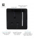 Artistic Modern 1 Gang 13Amp Switched Socket Gloss Black Finish-3