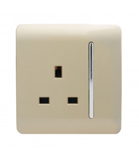 Artistic Modern 1 Gang 13Amp Switched Socket Champagne Gold Finish-1