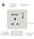 Artistic Modern 1 Gang 13Amp Switched Socket WIth 2 x USB Ports Gloss White Finish-3