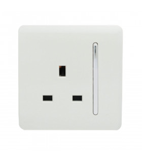 Artistic Modern 1 Gang 13Amp Switched Socket Gloss White Finish-1
