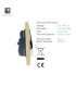 Artistic Modern 2 Gang 13Amp Long Switched Double Socket Champagne Gold Finish-4