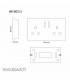Artistic Modern 2 Gang 13Amp Short Switched Double  Socket Silver Finish-2