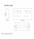 Artistic Modern 2 Gang 13Amp Switched Double Socket With 4X 2.1Mah USB Matt Black Finish-2