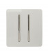 Artistic Modern 2 Gang (1x2 Way 1xIntermediate) 10 Amp Rocker Gloss White Finish-1