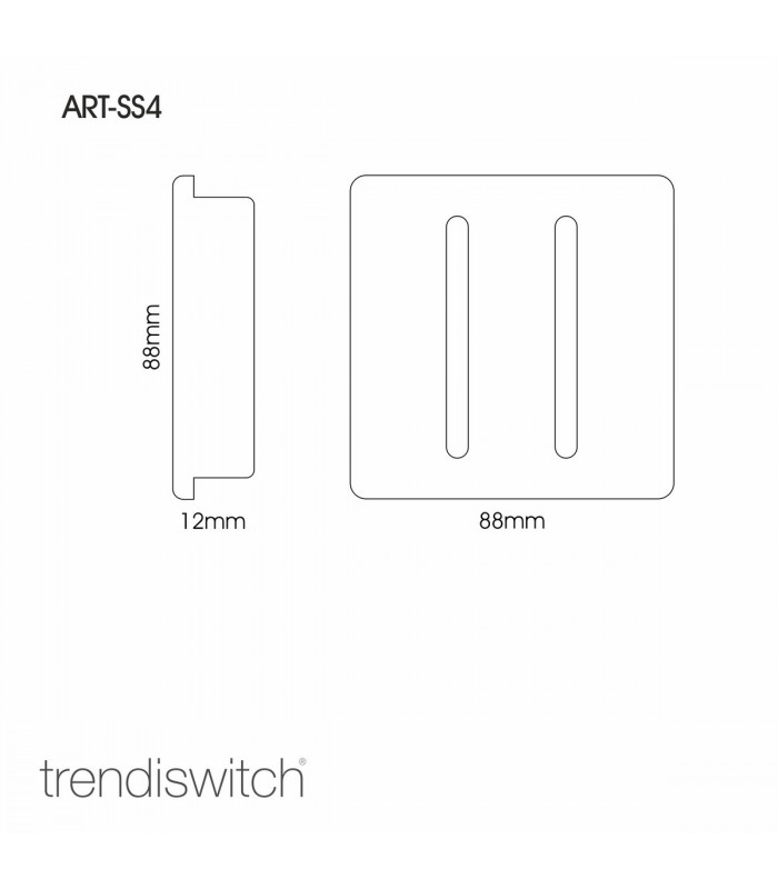 Artistic Modern 2 Gang (1x2 Way 1xIntermediate) 10 Amp Rocker Gloss White Finish-2