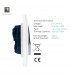 Artistic Modern 2 Gang (1x2 Way 1xIntermediate) 10 Amp Rocker Gloss White Finish-4
