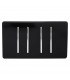 Artistic Modern 4 Gang 2 Way 10 Amp Rocker Twin Plate Gloss Black Finish-1