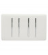 Artistic Modern 4 Gang 2 Way 10 Amp Rocker Twin Plate Gloss White Finish-1