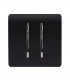 Artistic Modern 2 Gang 2 Way 10 Amp Rocker Matt Black Finish-1