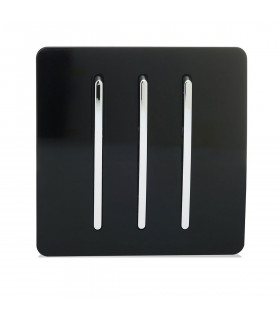 Artistic Modern 3 Gang 2 Way 10 Amp Rocker Gloss Black Finish-1