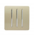 Artistic Modern 3 Gang 2 Way 10 Amp Rocker Champagne Gold Finish-1