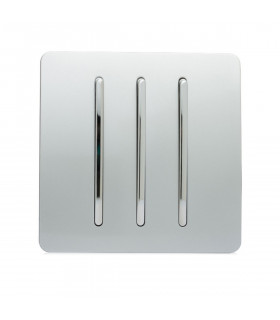 Artistic Modern 3 Gang 2 Way 10 Amp Rocker Silver Finish-1