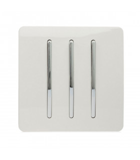 Artistic Modern 3 Gang 2 Way 10 Amp Rocker Gloss White Finish-1